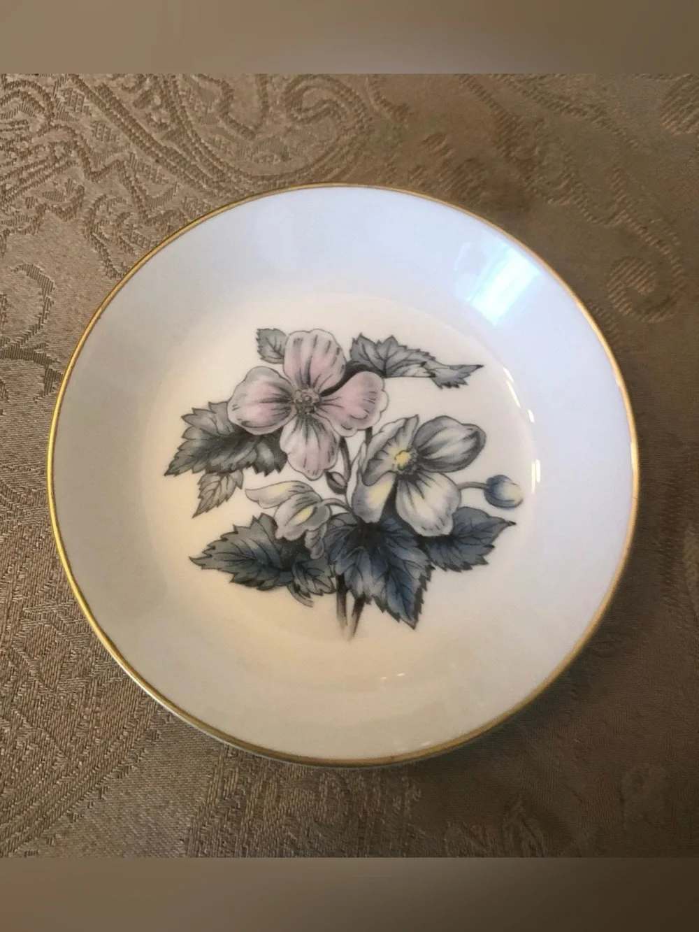 Vintage Royal Worcester Fine Bone China Toothpick Holder & Trinket Dish